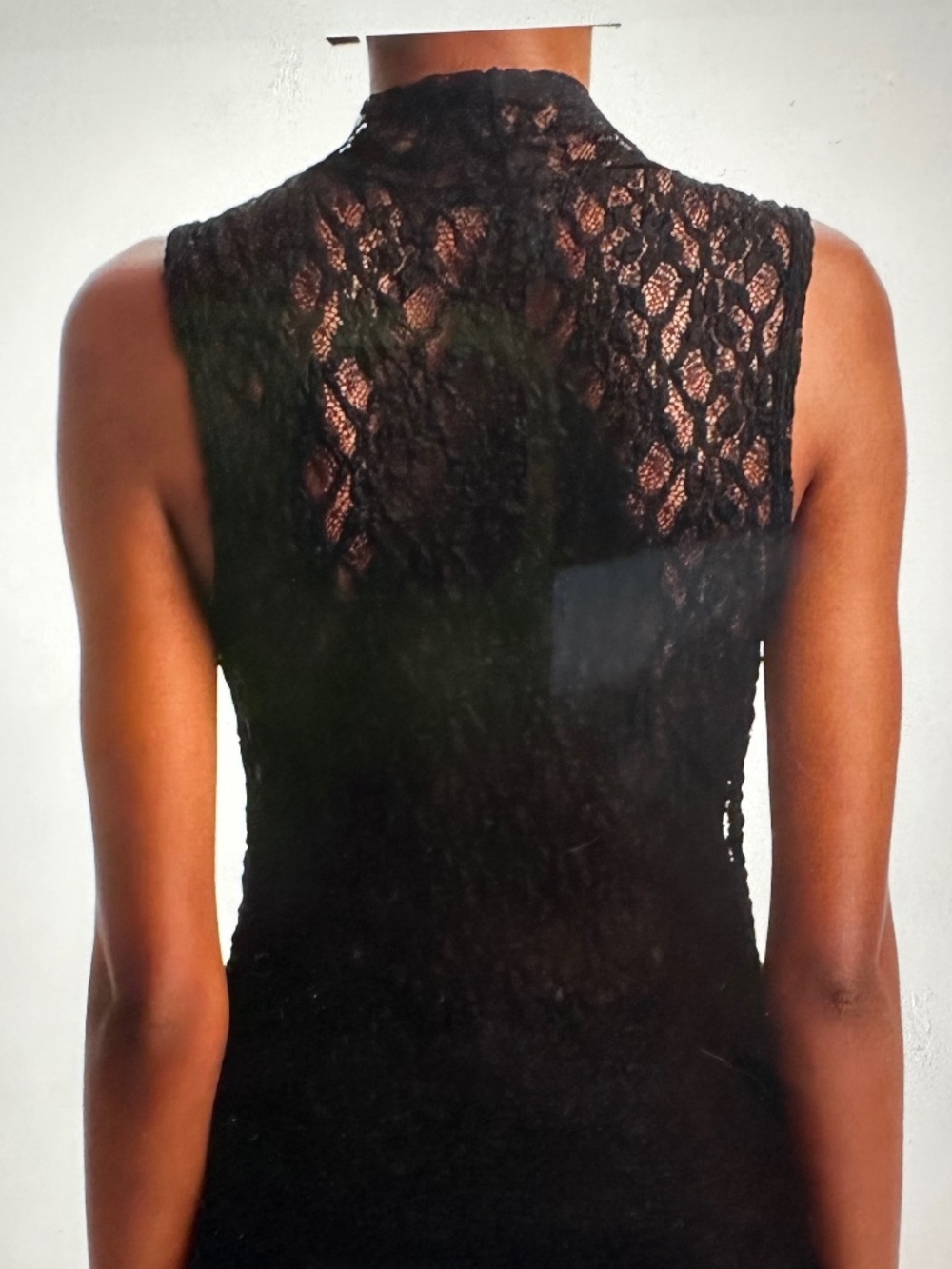 FRAME DENIM SLEEVELESS BLACK LACE TOP. XS - Picture 3 of 8